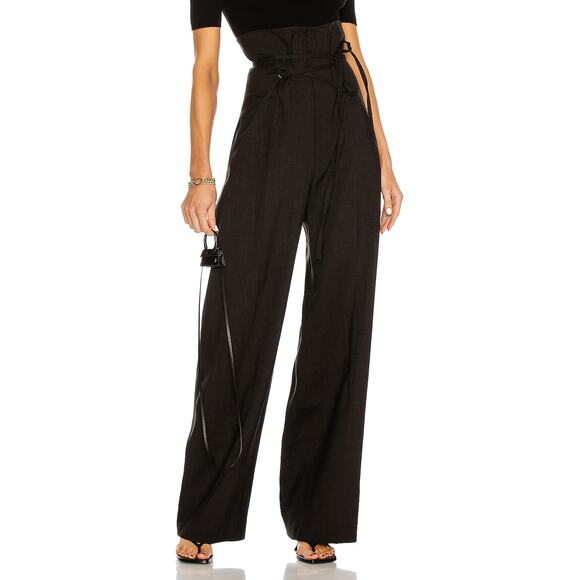 Jacquemus 'Le Pantalon' Black Hemp Novio Pant Size 34 - Picture 1 of 5